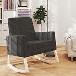 vidaXL Chaise à bascule Noir Tissu