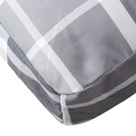 vidaXL Coussin de palette motif à carreaux gris 80x80x12 cm tissu