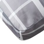 vidaXL Coussin de palette motif à carreaux gris 80x80x12 cm tissu