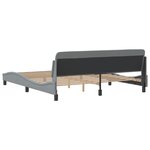 vidaXL Cadre de lit sans matelas gris clair 180x200 cm tissu