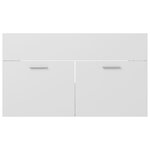 vidaXL Armoire d'évier avec lavabo intégré Blanc Aggloméré