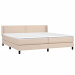 vidaXL Sommier à lattes de lit avec matelas Cappuccino 200x200 cm