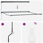 vidaXL Auvent Rétractable Rayure rouge et blanche 450x300 cm tissu