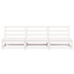 vidaXL Canapés de jardin sans accoudoirs 3 Pièces blanc bois pin massif