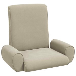 vidaXL Fauteuil de sol ajustable Sable Velours grainé