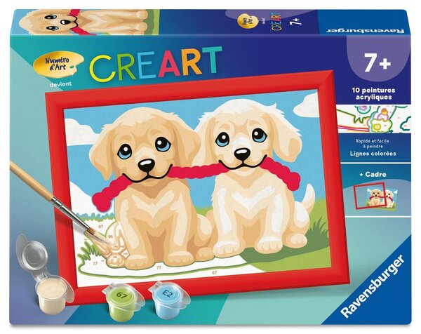 CreArt Kids 13x18cm  Chiens Joueurs