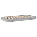 vidaXL Lit Bibliothèque Sonoma gris 75 x 190 cm Bois d'ingénierie