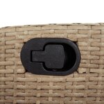 vidaXL Chaise inclinable de jardin avec coussins beige résine tressée