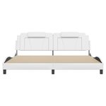 vidaXL Cadre de lit avec LED sans matelas blanc 200x200 cm