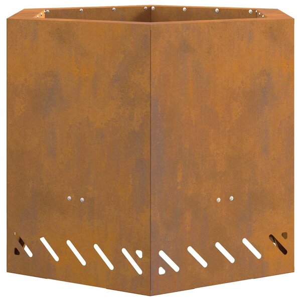 vidaXL Foyer sans fumée Marron 58 x 58 x 51 cm Acier