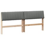 vidaXL Tête de lit capitonnée Gris foncé 180 cm Pin massif