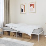 vidaXL Cadre de lit métal blanc 100x200 cm