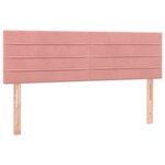 vidaXL Sommier à lattes de lit avec matelas Rose 140x200 cm Velours