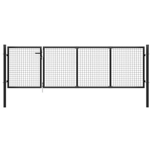 vidaXL Portillon Acier 350x75 cm Anthracite