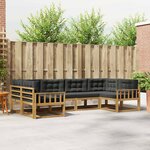 vidaXL Ensemble de canapés d'extérieur 6 Pièces Blanc et anthracite