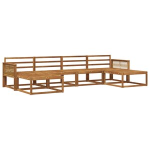vidaXL Ensemble de canapés d'extérieur 6 pc Naturel