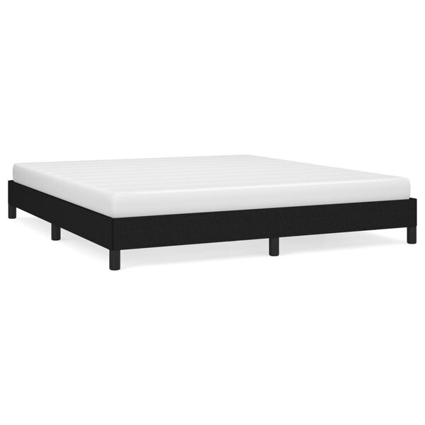 vidaXL Cadre de lit sans matelas noir 160x200 cm tissu