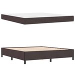 vidaXL Lit à ressorts Marron foncé 180 x 200 cm tissu