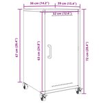 vidaXL Buffet rose 36x39x72 cm acier laminé à froid