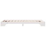 vidaXL Cadre de lit Blanc Bois de pin massif Simple Design minimaliste