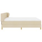 vidaXL Lit à ressorts avec matelas Crème 180 x 200 cm tissu