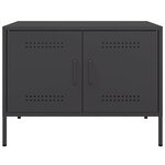vidaXL Meubles TV 2 Pièces noir 68x39x50 5 cm acier