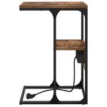 vidaXL Cabinet de chevet avec tiroir Chêne fumé 41.5 x 26 x 60.5 cm