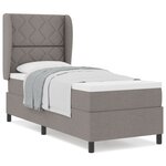 vidaXL Lit de box spring avec matelas taupe 80x200 cm en tissu