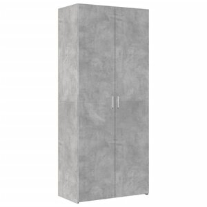 vidaXL Buffet haut gris béton 80x42 5x185 cm bois d'ingénierie