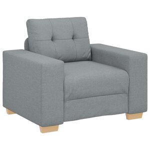 vidaXL Fauteuil Gris clair 60 cm Tissu