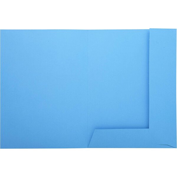 Paquet de 50 chemises imprimées 2 rabats SUPER 210 - 24x32cm Bleu clair x 5 EXACOMPTA