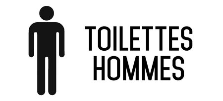 Autocollant vinyl - toilettes hommes - L.200 x H.100 mm UTTSCHEID
