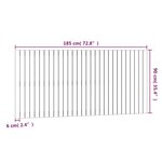 vidaXL Tête de lit murale Noir 185x3x90 cm Bois massif de pin