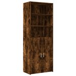 vidaXL Buffet haut chêne fumé 70x42 5x185 cm bois d'ingénierie