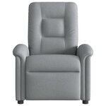 vidaXL Fauteuil de massage inclinable électrique gris clair tissu