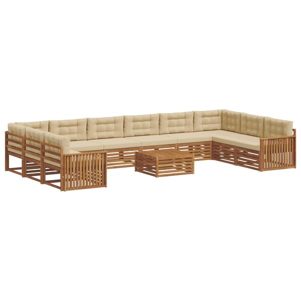 vidaXL Ensembles de canapés 11 pc Naturel et Beige