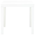 vidaXL Table de jardin Blanc 78x78x72 cm Plastique