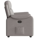 vidaXL Fauteuil inclinable Taupe Tissu