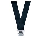 Tour de cou polyester noir recyclé pour badge avec clip no-twist avery - pochette de 10