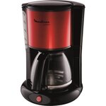 Moulinex fg360d11 subito cafetière filtre  1.25 l soit 10/15 tasses  machine à café électrique  porte-filtre pivotant - rouge