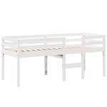 vidaXL Lit haut sans matelas blanc 80x200 cm bois de pin massif