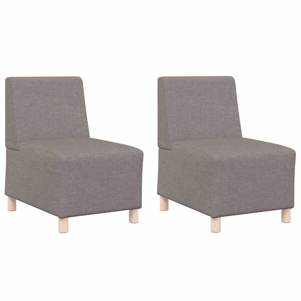 vidaXL Unité de Sofa Modulaire Sans Accoudoirs 2 Pièces Taupe