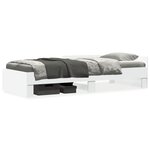 vidaXL Cadre de lit sans matelas blanc 90x190 cm bois d'ingénierie