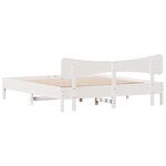 vidaXL Cadre de lit sans matelas blanc 200x200 cm bois massif de pin