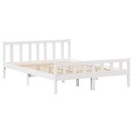vidaXL Cadre de lit sans matelas blanc 150x200 cm bois de pin massif