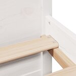vidaXL Lit bibliothèque sans matelas blanc 135x190 cm bois pin massif