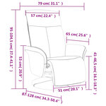 vidaXL Fauteuil inclinable avec repose-pied crème tissu