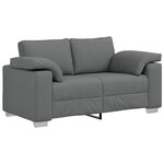 vidaXL Canapé 2 Pièces Gris foncé 219 x 80 x 82 cm tissu