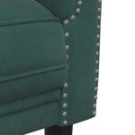 vidaXL Canapé 2 places vert foncé velours