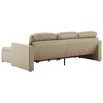 vidaXL Canapé-lit modulaire 3 places Cappuccino Similicuir